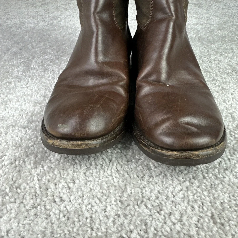 Cole Haan Brennan Riding Boots Womens 2.5 Brown Zip Calf‎ 220032